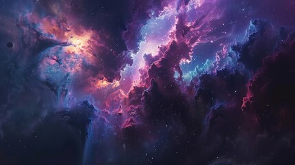 purple space crossing the universe