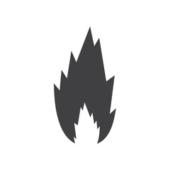 sign of fire flame logo vector icon illustration