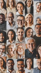 Diverse Smiles: A Collage of Humanity