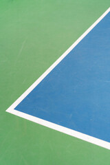 Closeup of a pickleball court