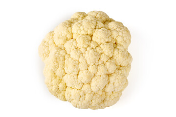 Fresh cauliflower, isolated on white background.