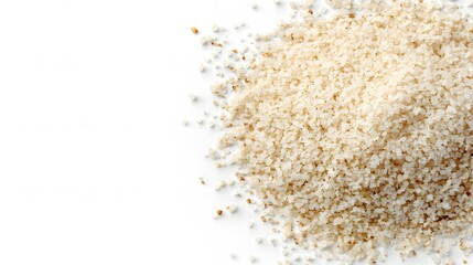 pile of sand on white