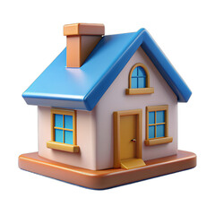3d house icon, building, 3d, architecture, estate, roof, construction, real, icon, property, door, residential, model, illustration, housing