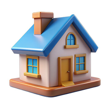 3d house icon, building, 3d, architecture, estate, roof, construction, real, icon, property, door, residential, model, illustration, housing