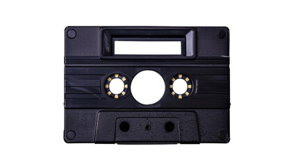 Old tape cassette on transparent background
