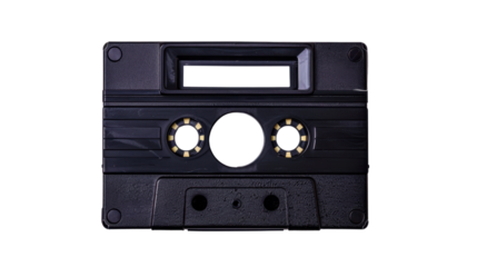 Old tape cassette on transparent background