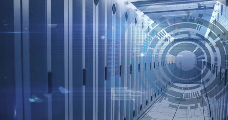 Image of scope and data processing over computer servers