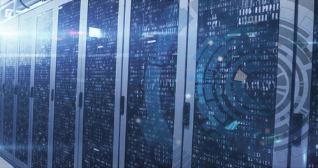 Image of scope and data processing over computer servers