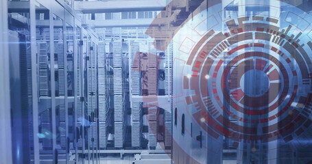 Image of scope and data processing over computer servers