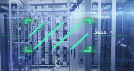 Image of data processing over computer servers