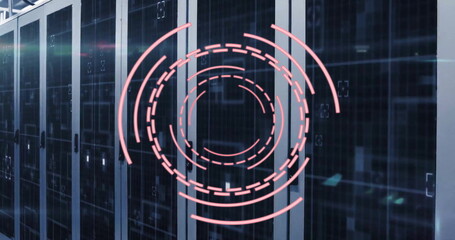 Image of scope and data processing over computer servers