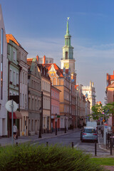 Fototapeta premium Facades of old colorful houses on the Town Hall Square in Poznan
