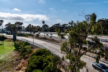 I-5 as viewed from Southbound Park Boulevard in San Diego, CA. This boulevard view is going southbound toward downtown.