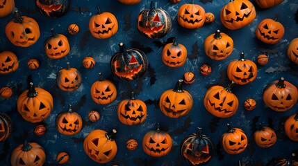 Halloween themed Pumpkins background