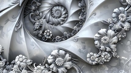 Intricate fractal design with spirals and flow