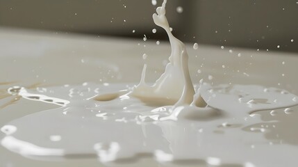 milk splash on white