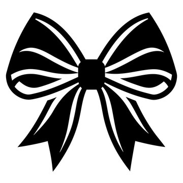recommend clip art: Christmas bow silhouette vector, bow ribbon icon
                    