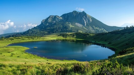 Saint Ana volcanic lake in Tusnad Romania, ai