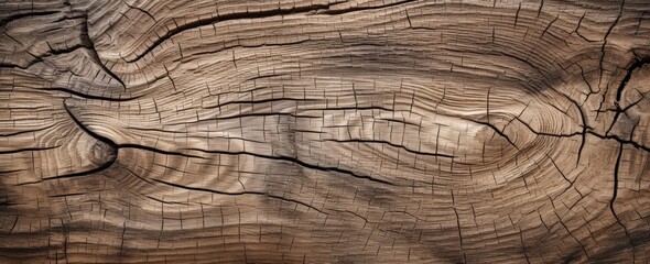 Fototapeta premium Intricate Patterns of a Weathered Wooden Surface Exude Organic Beauty