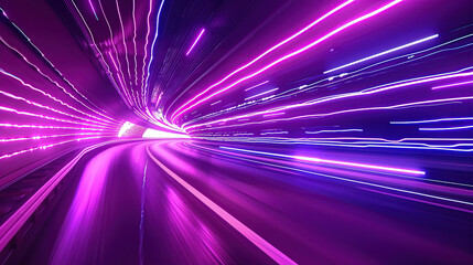 Purple tracks in the tunnel