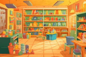 Colorful Toy Store Interior