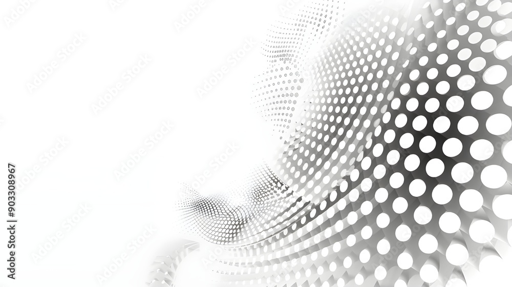 Sticker a contemporary gray and white halftone background. concept for online layout, poster, and banner dec