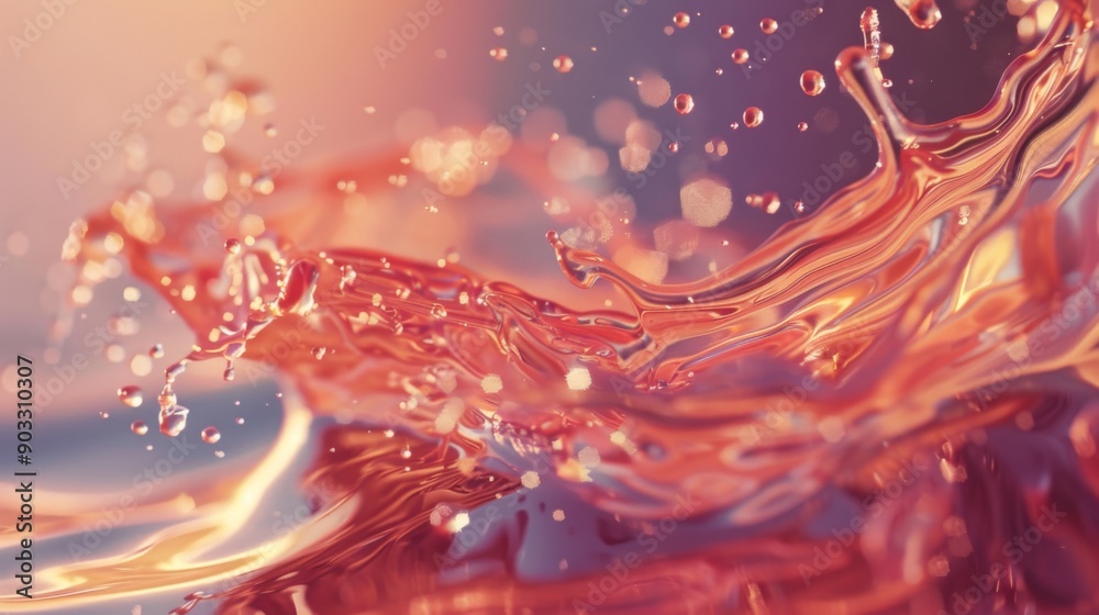 Leinwandbilder 3d liquid shapes in motion, creating a fluid and dynamic background.