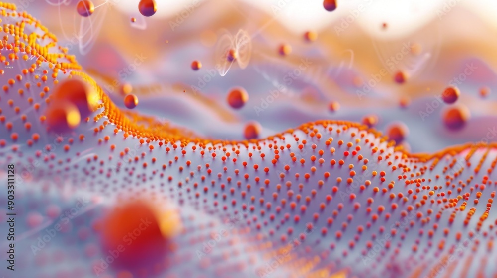 Leinwandbilder 3D scatter plot with colored spheres, showing data points in three-dimensional space.