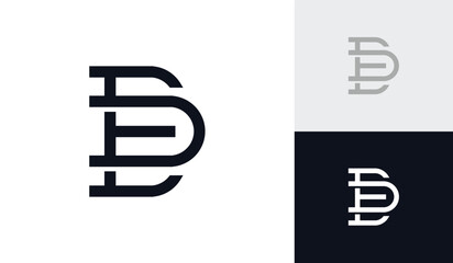 Classic letter ED or DE initial monogram logo design
