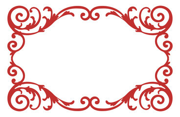 クリスマスモチーフのフレームデザインセット。ゴージャスでエレガントなデザイン素材
