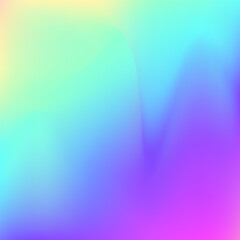 Iridescent Gradient. Pop Creative Invitation. Pearlescent Texture. Hologram Texture. Retro Glitch. Bright Light. Liquid Fluid. Pink Blur Background. Violet Iridescent Gradient