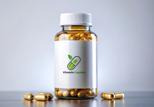 Vitamin Bottle Mockup Template