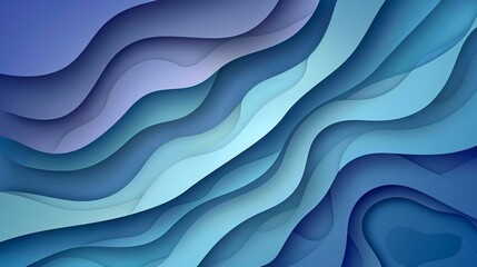 Fototapeta premium Abstract background with paper cut layers and depth effects