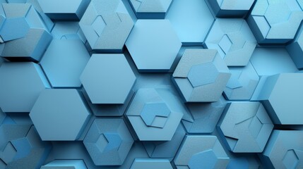 Abstract 3D background with hexagons forming abstract art compositions