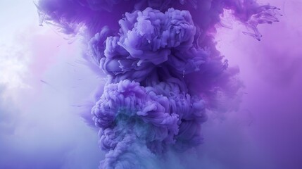 Obraz premium A purple smoke explosion. Beautiful abstract background