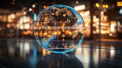 glass ball in the night