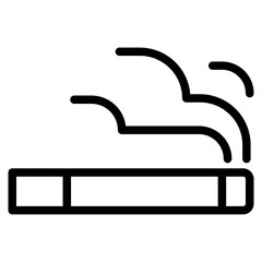 Cigarette icon. Tabbacco smoke icon