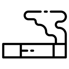 Cigarette icon. Tabbacco smoke icon