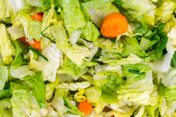 salad with lettuce and carrots 