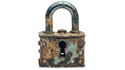 Padlock on transparent background