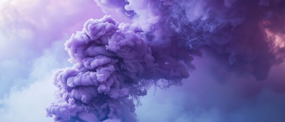 Fototapeta premium A purple smoke explosion. Beautiful abstract background