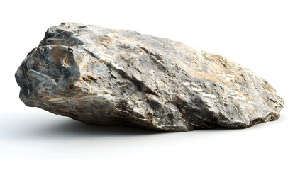 A realistic rock table on a white background.