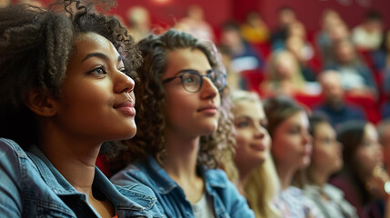 University students listening to a professor's lecture with great interest.