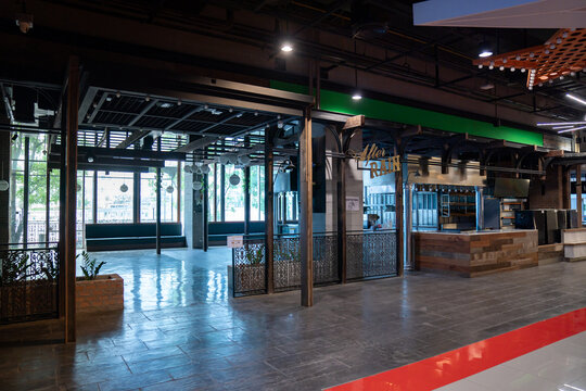 Bangkok, Thailand - 30 Apr 2021, The store environment inside of SHOWDC shopping mall that closure on 1-31 May 2021 in Coronavirus outbreak period. Bangkok, Thailand.