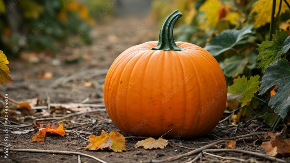 Wall mural  Autumns bounty a pumpkins glow