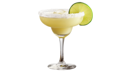 Margarita cocktail on transparent background 