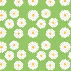 seamless pattern with camomiles