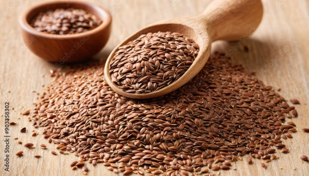 Canvas Prints  Natural grains in wooden bowls ready for a healthy meal