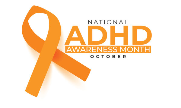 ADHD awareness month. background, banner, card, poster, template. Vector illustration.