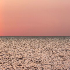 sunset orange clear sky sunrise sea horizon